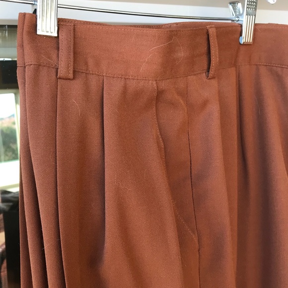 Vintage Escada gabardine dress slacks, pleated, 42/12 - Picture 2 of 6